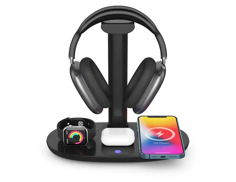 Buy 4 in 1 Wireless Charger Headphone Stand for iPhone Apple Watch