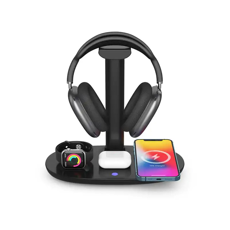 Buy 4 in 1 Wireless Charger Headphone Stand for iPhone Apple Watch