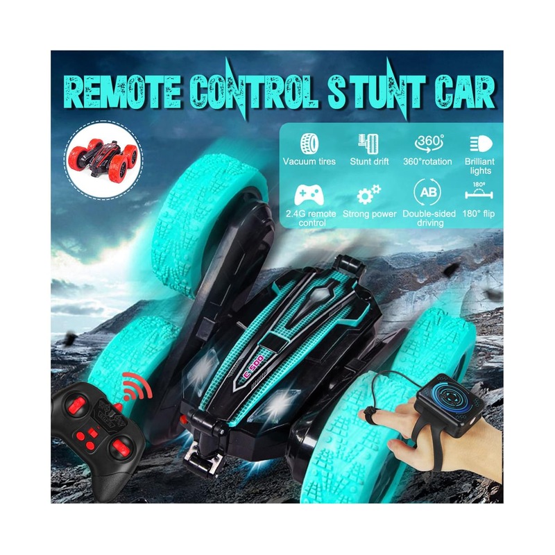 Buy 4WD Remote Control Flip Stunt Car Fast Off Road Stunt 360 Rotating