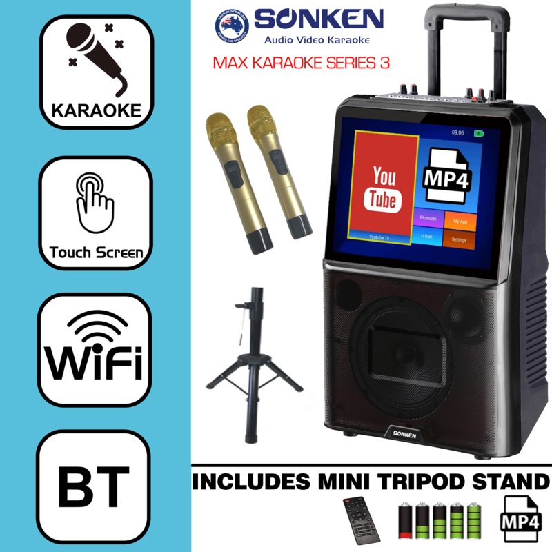 Buy Sonken Max Portable Karaoke System WIFI + 15" Touch Screen + Mini