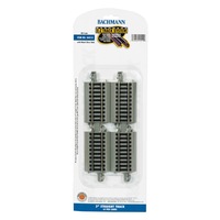 Bachmann 3" Straight Track, 4 pcs, HO Scale