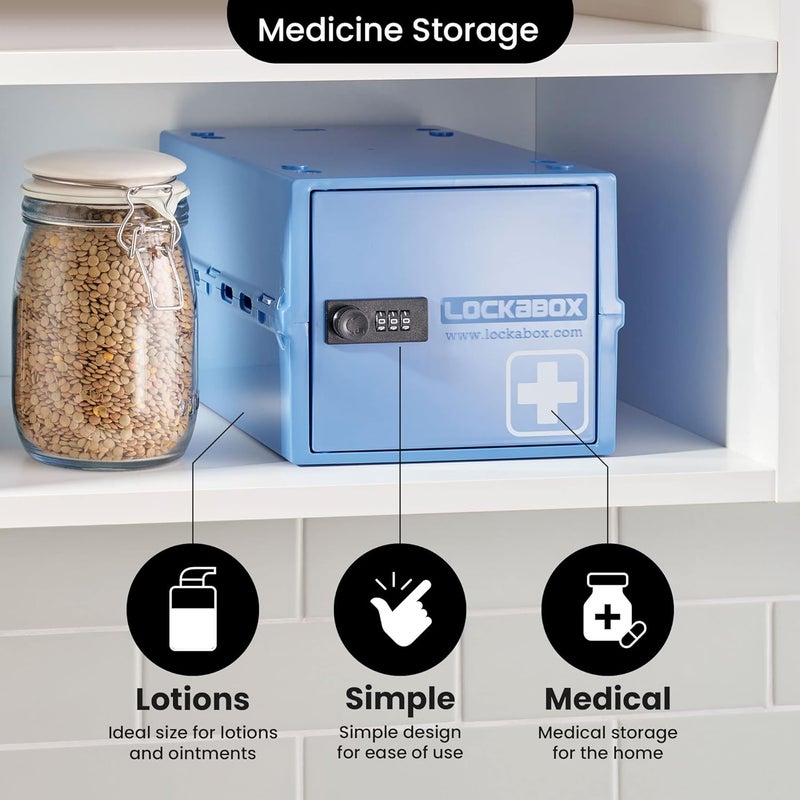 Lockabox - Lockable Storage Box for Food, Medicine, Electronics, and More,  Secured Utility Lockable Storage Containers, Reliable