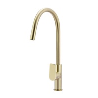 Meir Round Paddle Piccola Pull Out Kitchen Mixer Tap - PVD Tiger Bronze