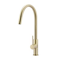 Meir Round Piccola Pull Out Kitchen Mixer Tap - PVD Tiger Bronze