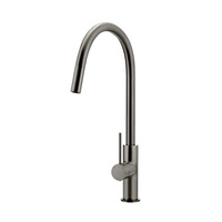 Meir Round Piccola Pull Out Kitchen Mixer Tap - Shadow Gunmetal