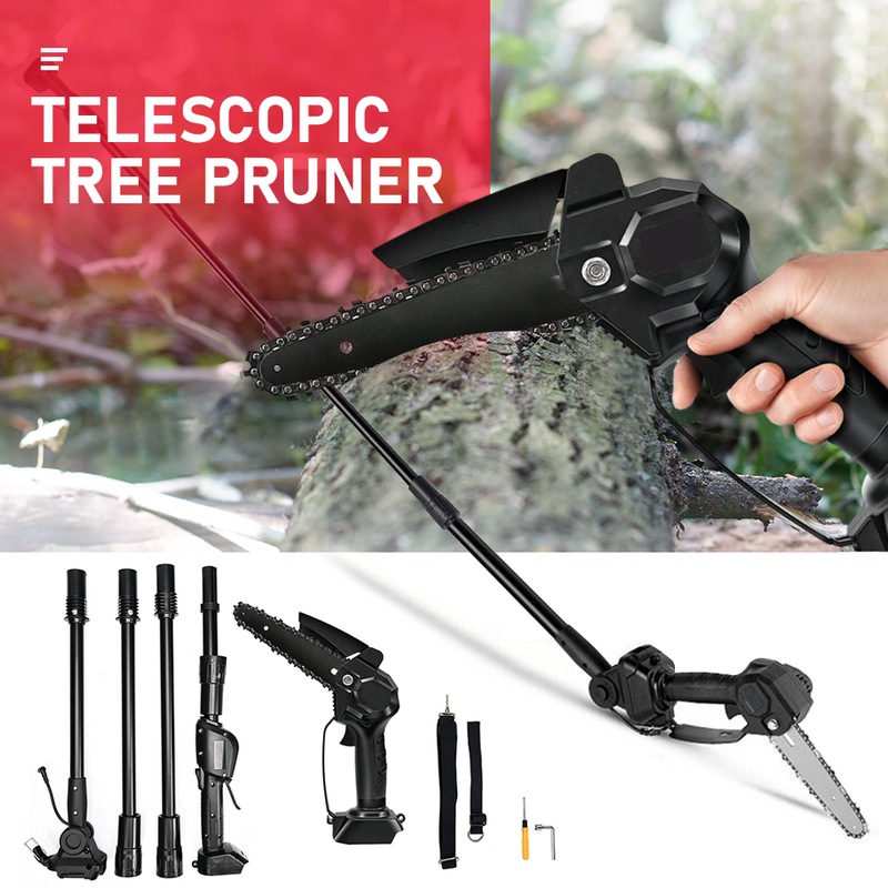 Buy 2 In 1 Cordless Chainsaw Pole Tool Tree Pruner Telescopic For