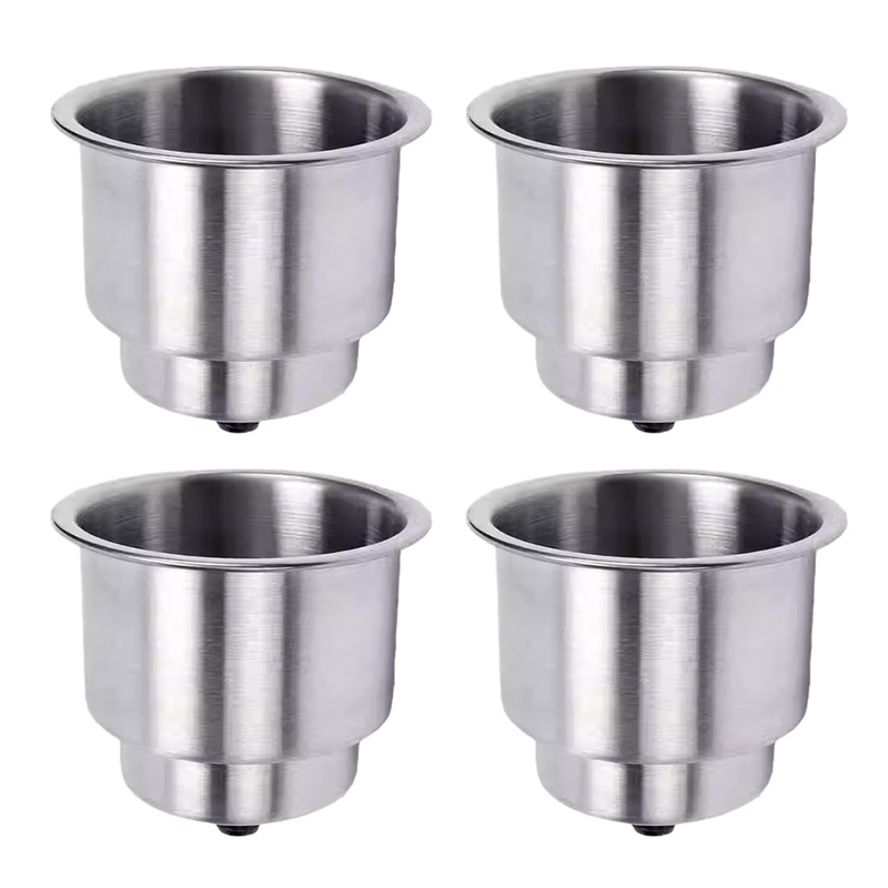 Buy 8/4PCS Marine Boat Cup Holder Insert Stainless Steel for Car