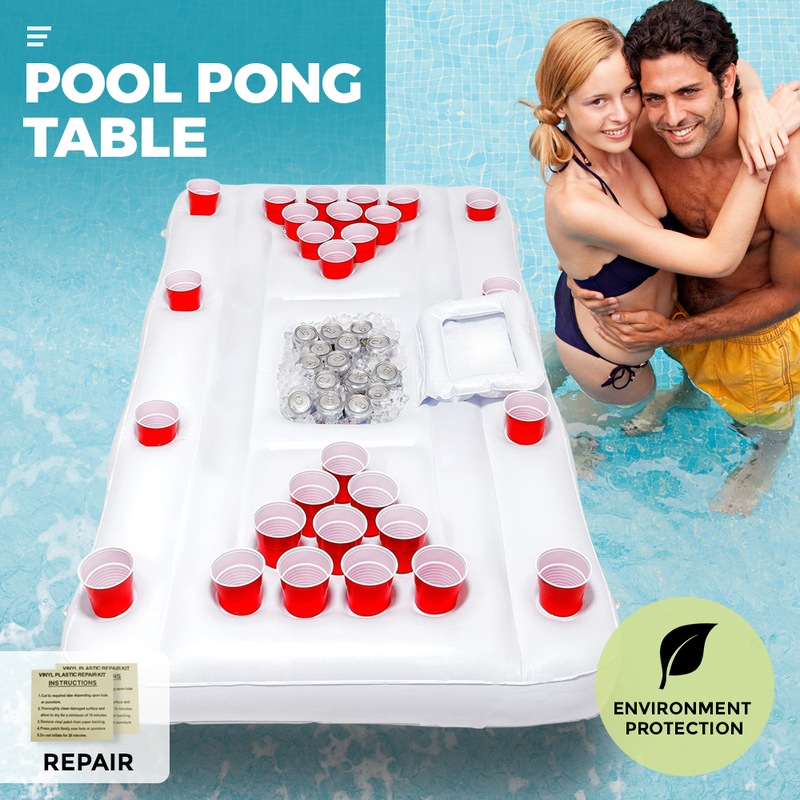 Buy PVC Inflatable Beer Pong Raft Floating Pool Game Table Lounge MyDeal