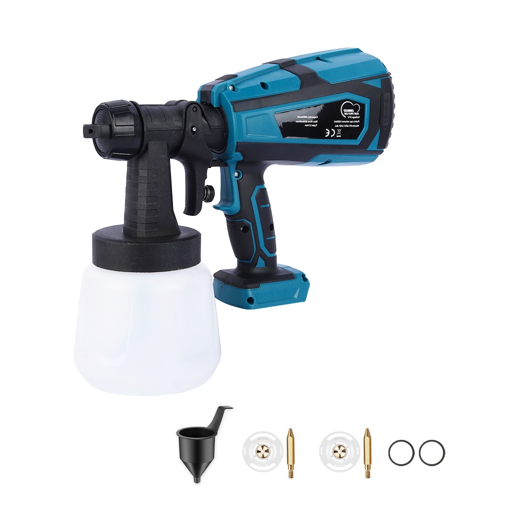 1000ml Cordless High Pressure Spray Gun Flow Adjustable Paint Sprayer Home