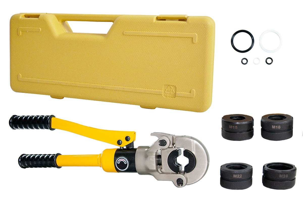 Hydraulic Pipe Crimper Plier Set Tube Plumbing Tool with Crimping Dies for Metal
