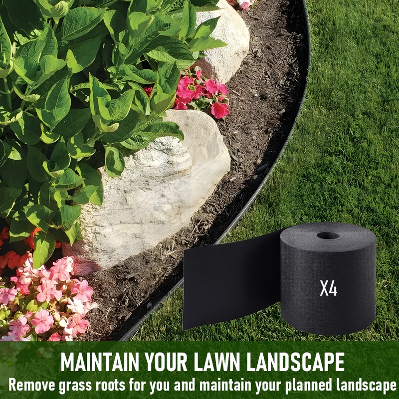 Buy Plastic Garden Edging Black 150mm x 40M Border Support Flexible