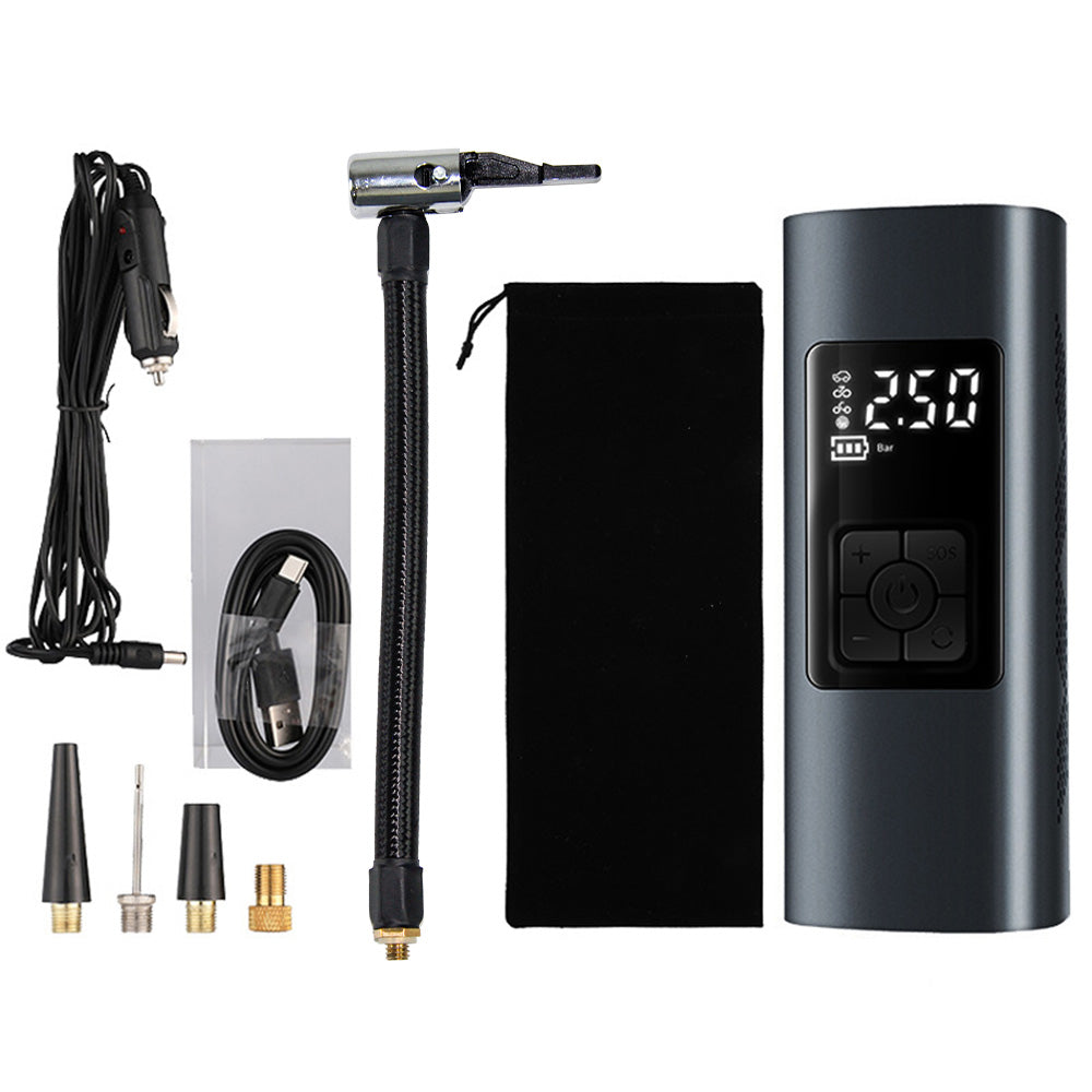Portable Air Compressor Electric Tyre Inflator Cordless 6000mAh Rechargeable Digital Pump with