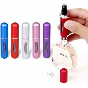 5Pcs Perfume Atomiser Bottles- 5ml Refillable Spray Bottle Mini Underfill Empty Travel Bottle for Luggage Pocket Purse Handbag