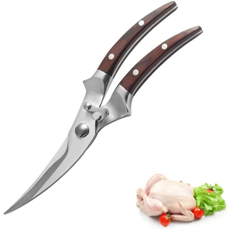 Buy Heavy Duty Poultry Shears Food Grade Stainless Steel Cooking Scissors for Bone,Meat Anti
