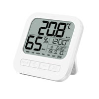 Indoor Digital Thermometer Hygrometer, Accurate Room Temperature Gauge  Humidity Monitor With Alarm Clock - Easy To Read, Max/min Records, Lcd  Display