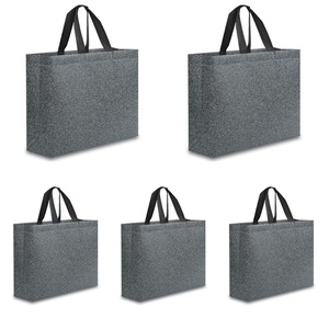Large Reusable Grocery Bags 5 Pack Heavy Duty,Reinforced Handle with X Stitching Hold 50 lbs,Durable Non-Woven Shopping Tote Bag Washable Portable Bag
