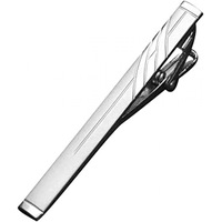 Style Tie Clip Pin Men Silver Stainless Steel Fashion Clasp Bar Office Wedding