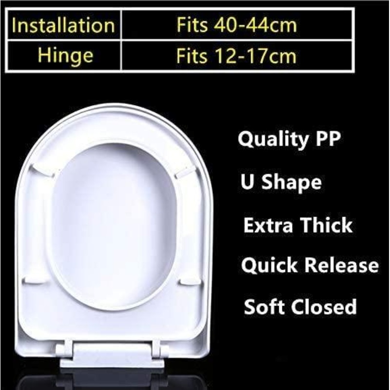 Buy Thick Toilet Seat Soft Close Luxury White Heavy Duty Quick Release ...