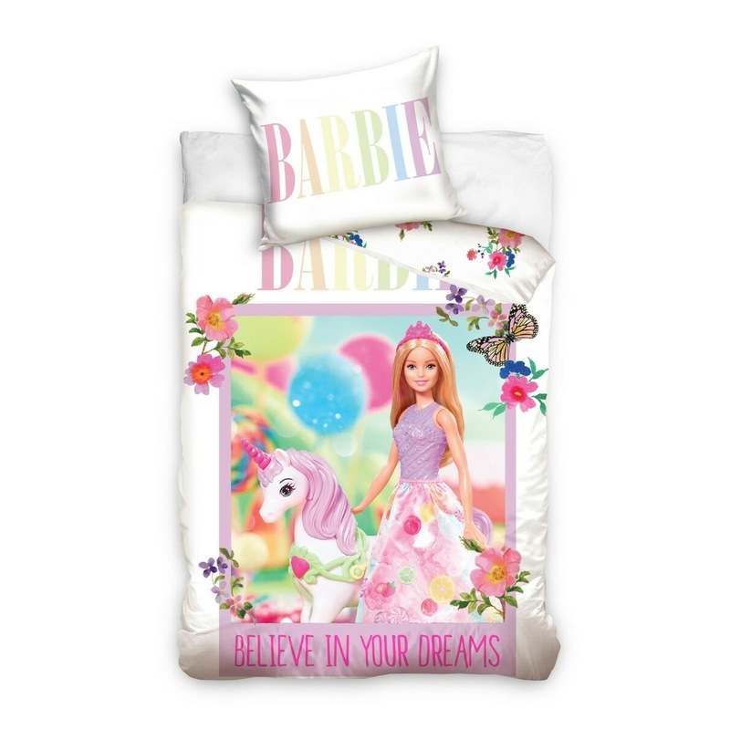 Buy Barbie Baby Toddler Bed Duvet Quilt Cover with Pillowcase MyDeal
