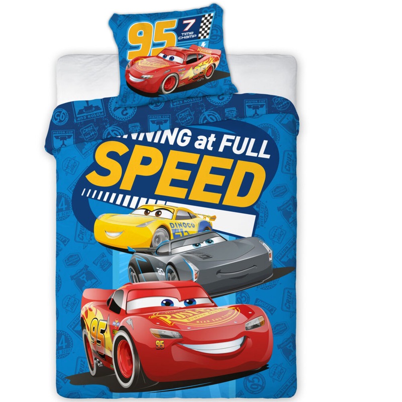Buy Disney Cars Speed Lightning McQueen Toddler Duvet Cover Set MyDeal