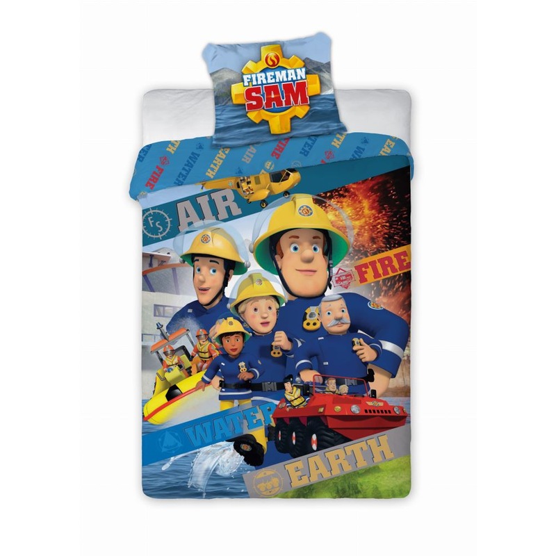 Buy Fireman Sam Elements Cotton Single Bed Duvet Cover Set MyDeal