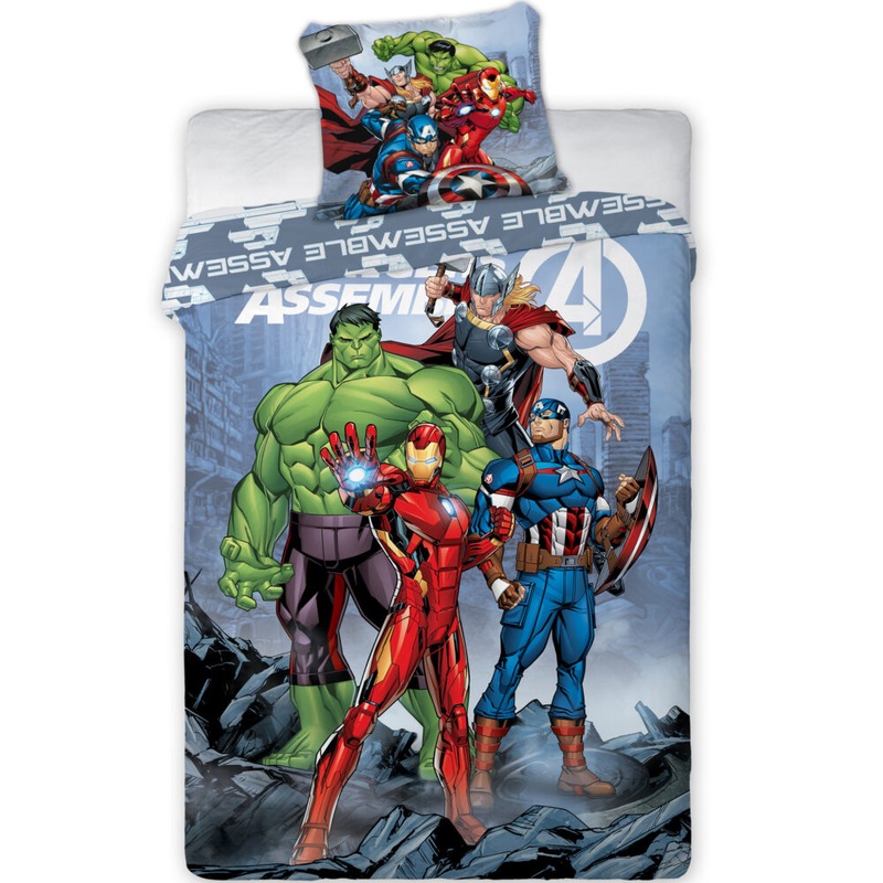 Buy Marvel Avengers Assemble Single Bed Duvet Cover Set MyDeal