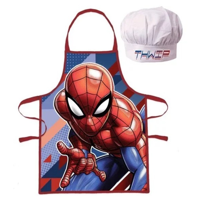 Buy Marvel Spiderman Kids Apron and Chef Hat - MyDeal