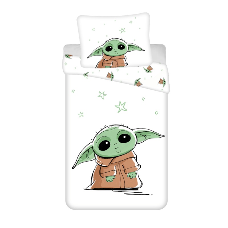 Buy Star Wars Mandalorian Baby Yoda Quilt Cover Set Single Bed MyDeal
