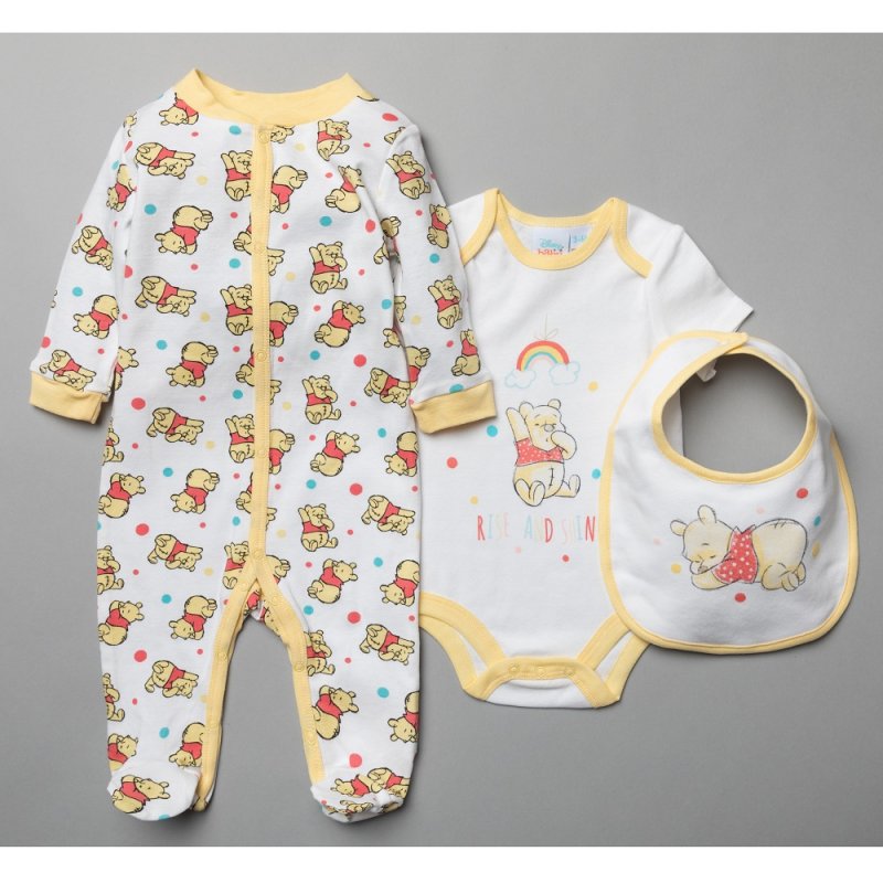 Buy Unisex Baby Winnie The Pooh 3 Piece Clothing Set - MyDeal Australia
