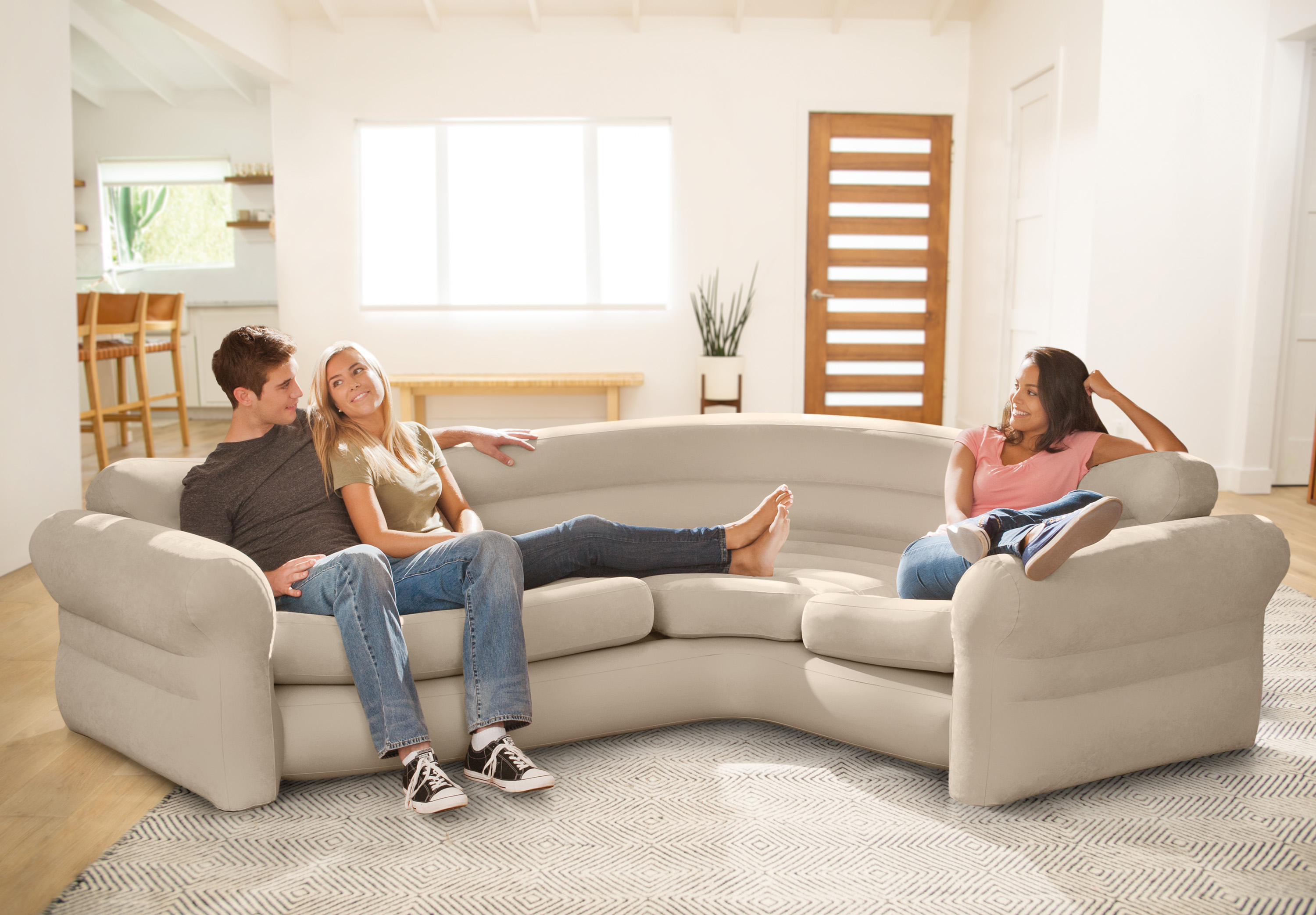 Buy Intex Corner Sofa L-Shaped Inflatable Couch 68575 MyDeal