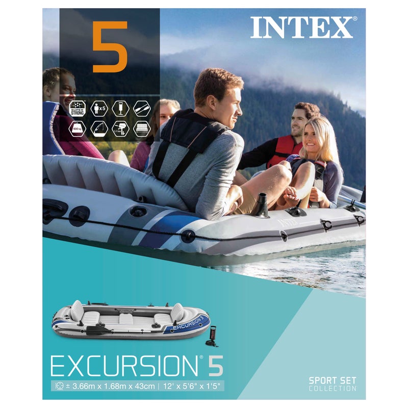 Intex Excursion 5 Inflatable Boat White