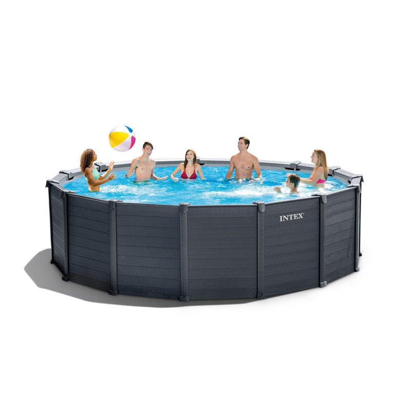 Buy Intex Intex Graphite Grey Panel Pool 4.78 x 1.24M 26384 MyDeal