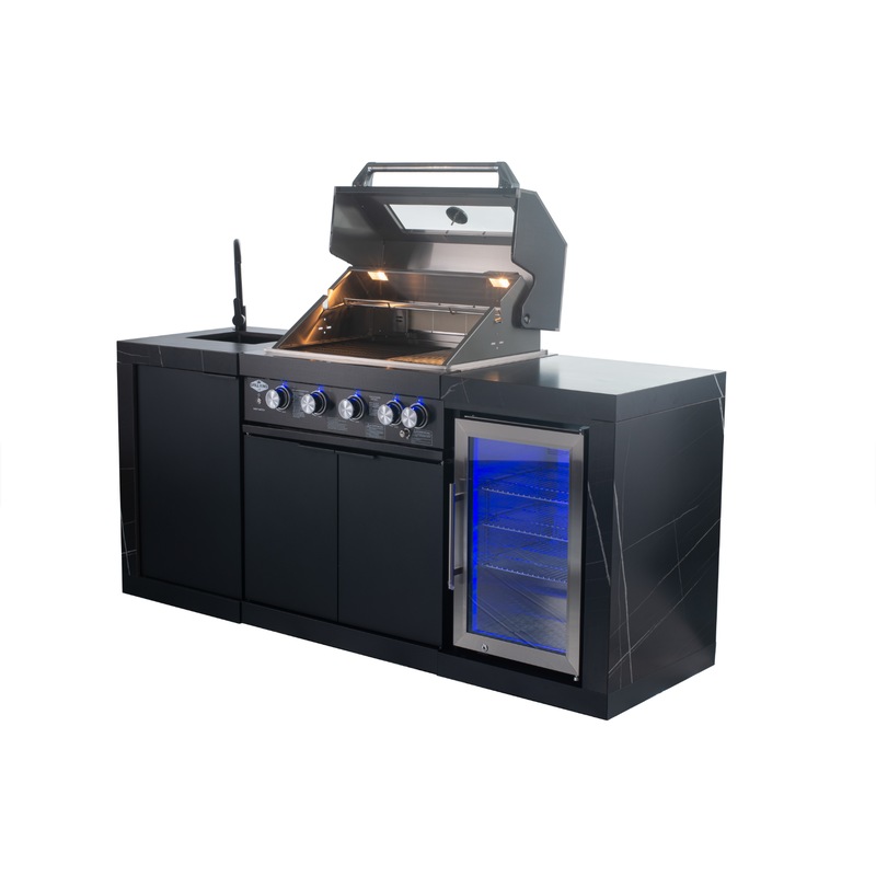 Buy Rockpool 4B Outdoor Kitchen BBQ Package, Fridge, Sink, Natural Gas