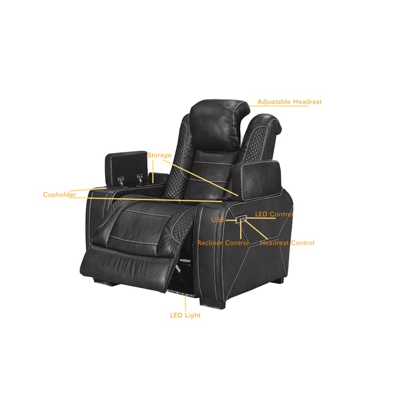 Buy Norseman ELECTRIC LED light Single Seat Recliner with Adjustable