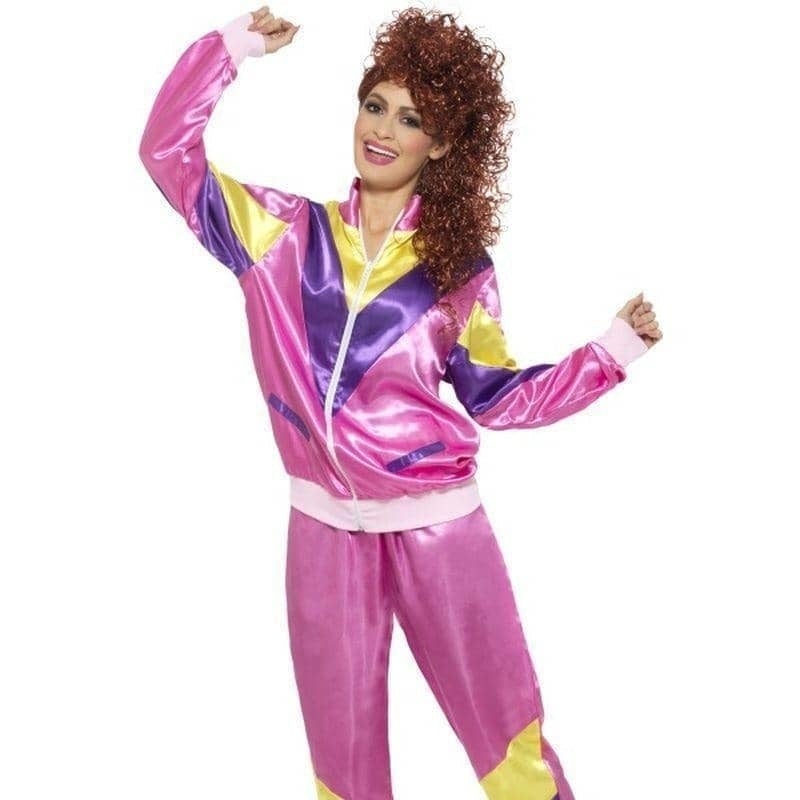 Buy 80s Height Of Fashion Shell Suit Costume Adult Pink - MyDeal