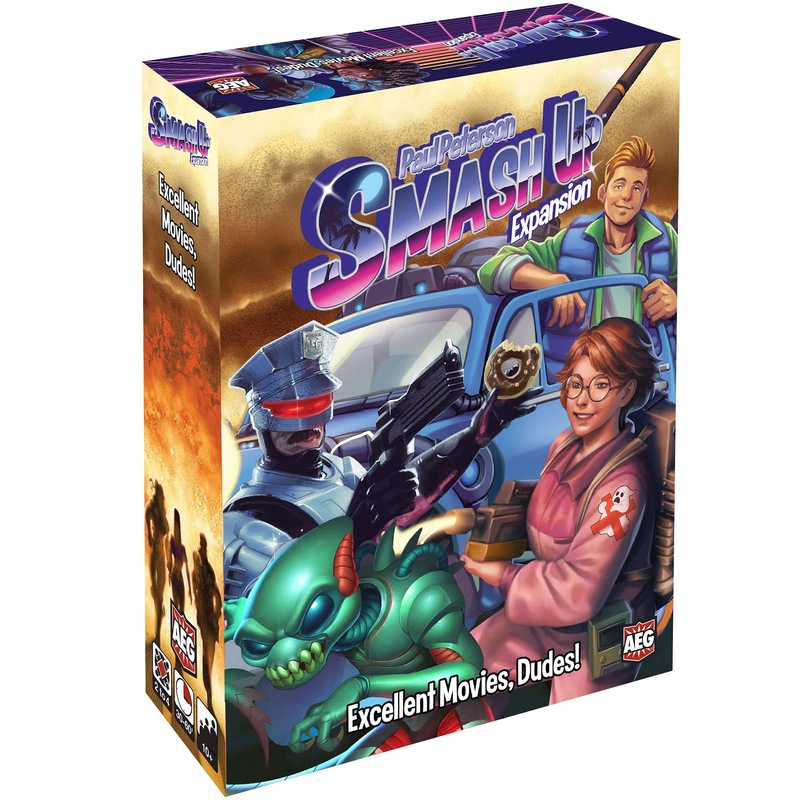 AEG Smash Up: Excellent Movies, Dudes! Expansion | 80's Card Game | Action Heroes, Backtimers, Extramorphs, Wraithrustlers | 2-4 Players | Ages 10+ AEG Smash Up: Excellent Movies, Dudes! Expansion | 80's Card Game | Action Heroes, Backtimers, Extramorphs, Wraithrustlers | 2-4 Players | Ages 10+