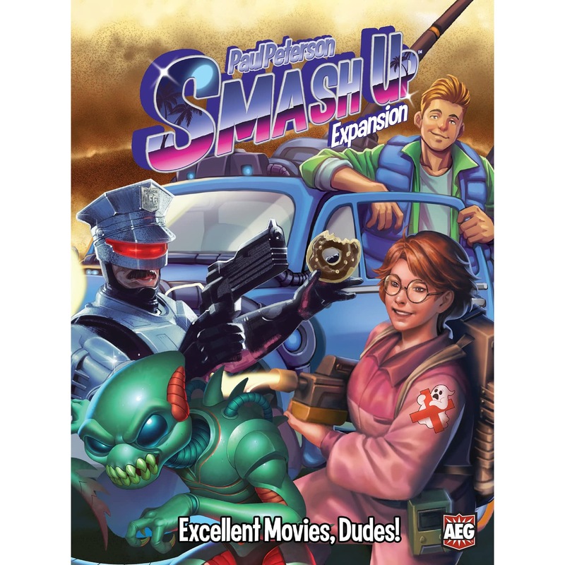 AEG Smash Up: Excellent Movies, Dudes! Expansion | 80's Card Game | Action Heroes, Backtimers, Extramorphs, Wraithrustlers | 2-4 Players | Ages 10+ AEG Smash Up: Excellent Movies, Dudes! Expansion | 80's Card Game | Action Heroes, Backtimers, Extramorphs, Wraithrustlers | 2-4 Players | Ages 10+