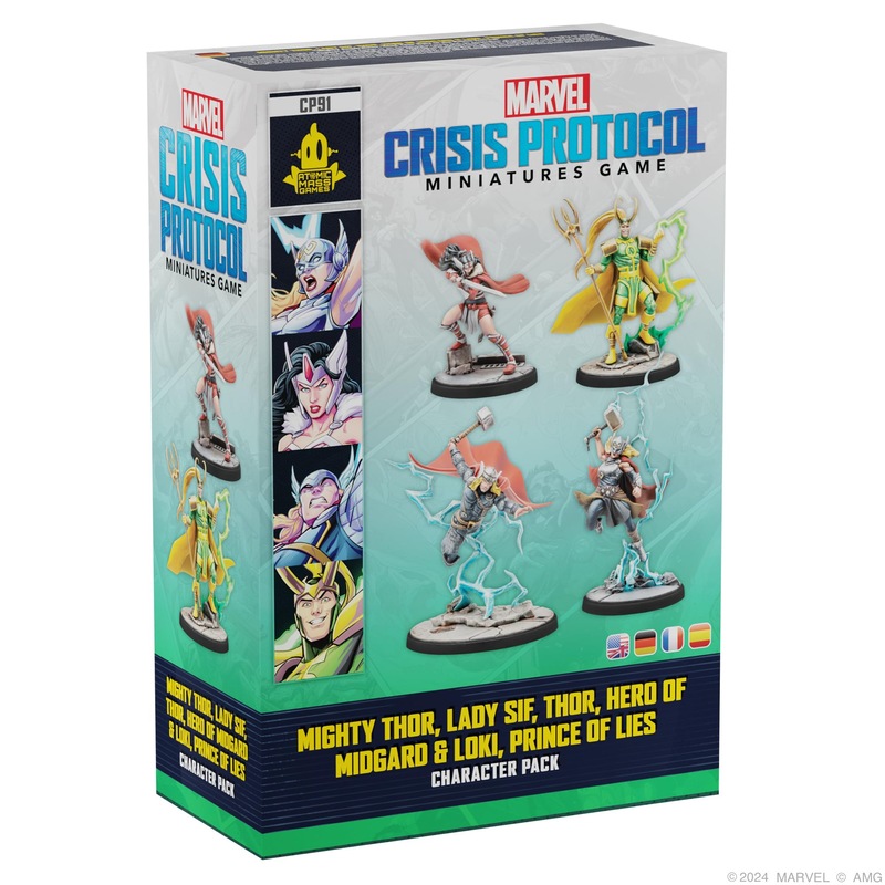 Atomic Mass Games Marvel: Crisis Protocol Mighty Thor, Lady SIF, Thor, Hero of Midgard, and Loki, Prince of Lies Character Pack, Tabletop Superhero Game, Ages 14+, 2 Players, 90 Min Playtime, Made Atomic Mass Games Marvel: Crisis Protocol Mighty Thor, Lady SIF, Thor, Hero of Midgard, and Loki, Prince of Lies Character Pack, Tabletop Superhero Game, Ages 14+, 2 Players, 90 Min Playtime, Made