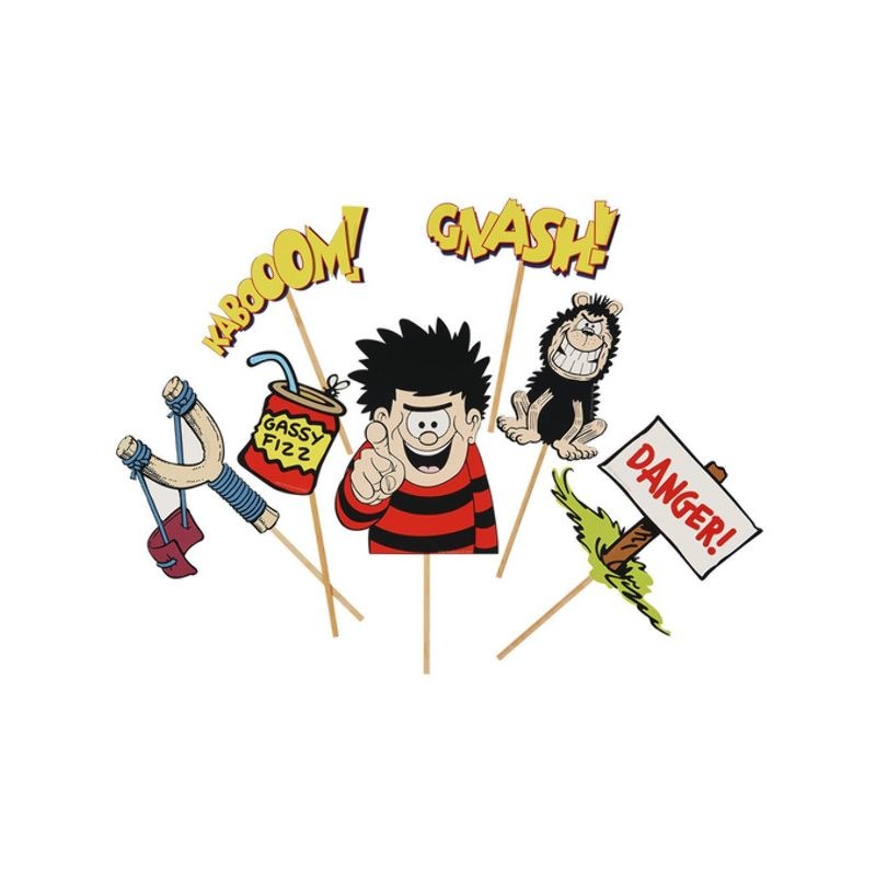 Beano Tableware Party Photo Props x7 Child Yellow Black Red Beano Tableware Party Photo Props x7 Child Yellow Black Red
