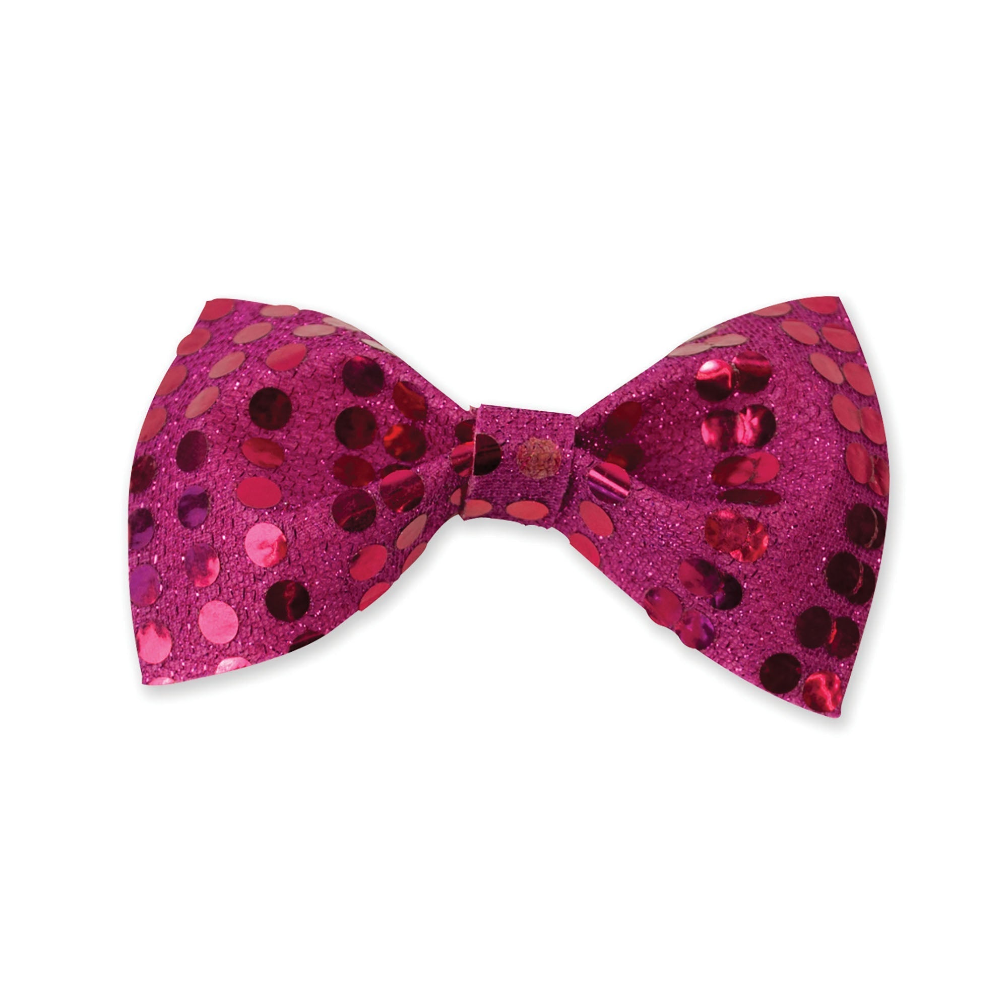 Clip On Bow Tie Red Sequin Adult Costume Accessory main image 1
