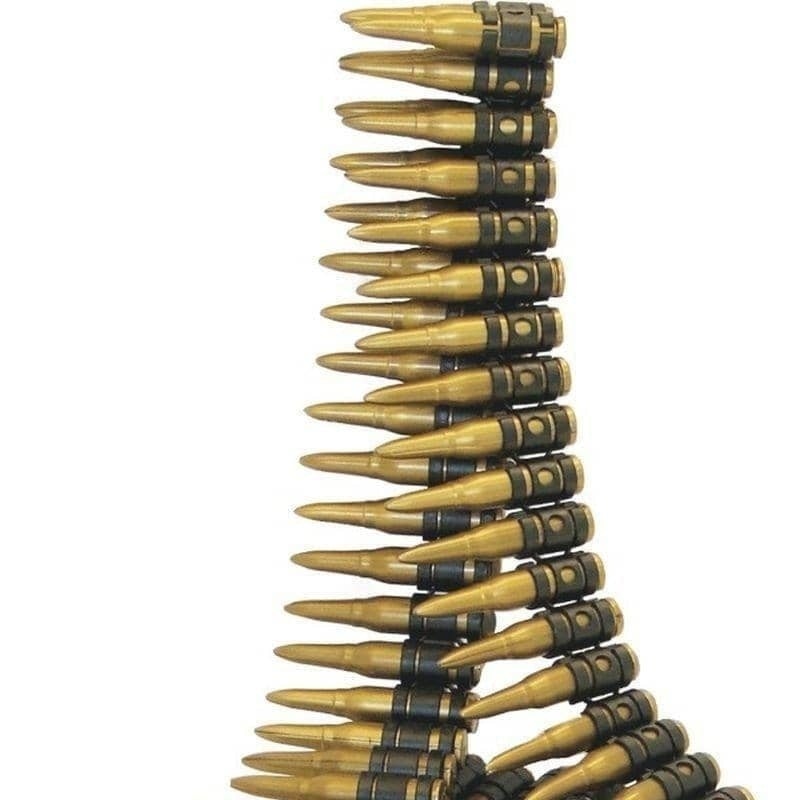 Bullet Belt Adult Accessory 150cm Gold Bullet Belt Adult Accessory 150cm Gold