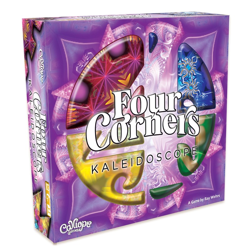 Calliope Games Four Corners Kaleidoscope Family Board Game Tile Games Captivating Art, Strategy, & Pattern Matching Puzzle for Kids & Adults 1-6 Players from The Makers of Tsuro and Roll for It