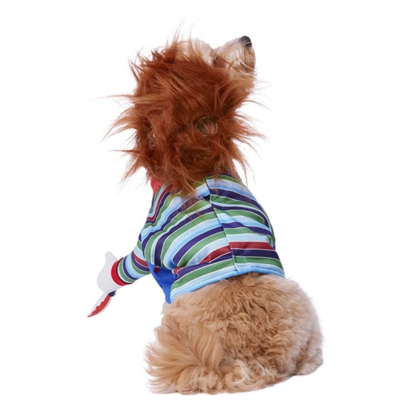 Chucky Pet Costume Dog Blue Orange Multi