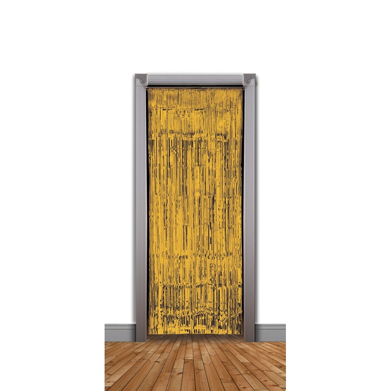 Doorway Curtain Gold Tinsel 240x94cm Party Goods Unisex Doorway Curtain Gold Tinsel 240x94cm Party Goods Unisex
