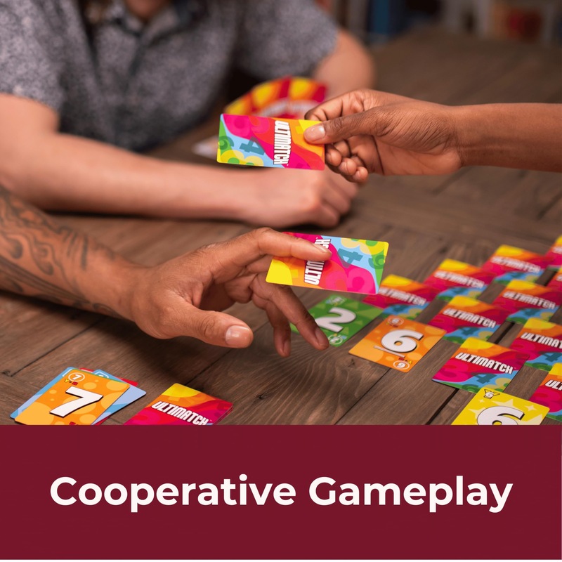 Fireside Games Ultimatch Cooperative Card Game Easy to Learn by Matching Colors & Numbers - Addictive Fun for Kids Teens and Adults Ages 10 and up - 1 to 5 Players Great for Family Game Night Fireside Games Ultimatch Cooperative Card Game Easy to Learn by Matching Colors & Numbers - Addictive Fun for Kids Teens and Adults Ages 10 and up - 1 to 5 Players Great for Family Game Night