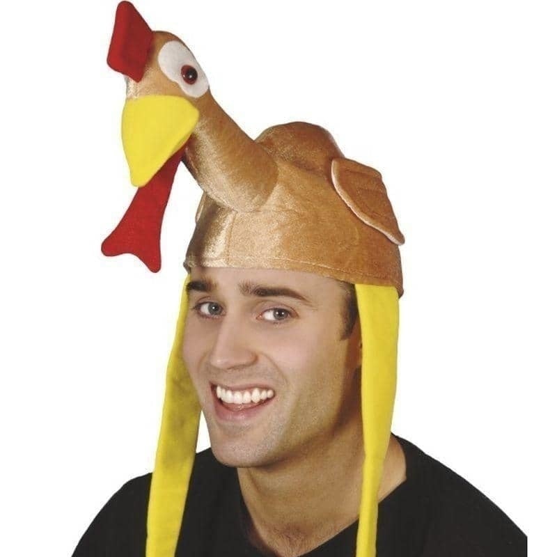 Gobbler Bonnet Turkey Hat Adult Brown