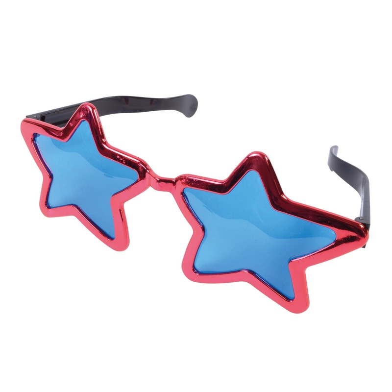 Jumbo Metallic Star Sunglasses General Jokes Unisex