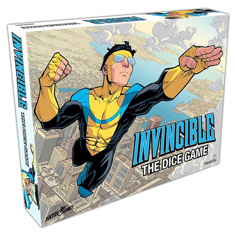 Mantic Games: Invincible: The Dice Game - Fast Paced Push Your Luck Dice Rolling Game, Comic Book Card & Dice Battle Game, Ages 10+, 2+ Players Mantic Games: Invincible: The Dice Game - Fast Paced Push Your Luck Dice Rolling Game, Comic Book Card & Dice Battle Game, Ages 10+, 2+ Players