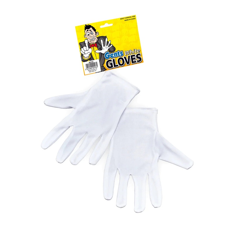 White Magicians Gloves Adult Costume Accessory BA103