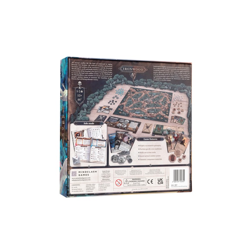 Mindclash Games Ironwood - Asymmetric Tactical Card Game for 1-2 Players | Faction-Specific Strategies & Multi-Use Action Cards | Highly Competitive Fantasy Warfare